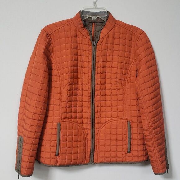 Cassini Jacket Womens Medium Silk Reversible Pick Stitch Quilted Coat - Picture 6 of 12